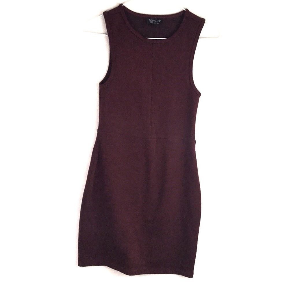 Top Shop | Bodycon Wine Mini Dress